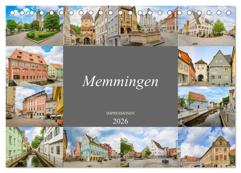 Memmingen Impressionen (Tischkalender 2026 DIN A5 quer) CALVENDO Monatskalender