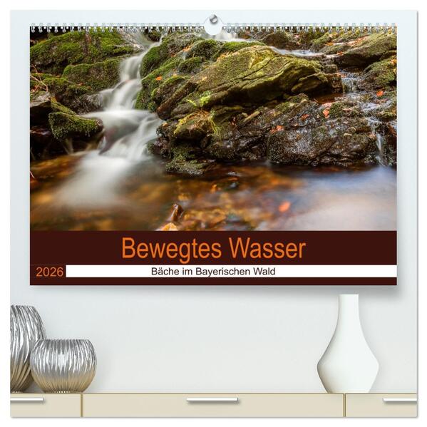Bewegtes Wasser (hochwertiger Premium Wandkalender 2026 DIN A2 quer) Kunstdruck in Hochglanz