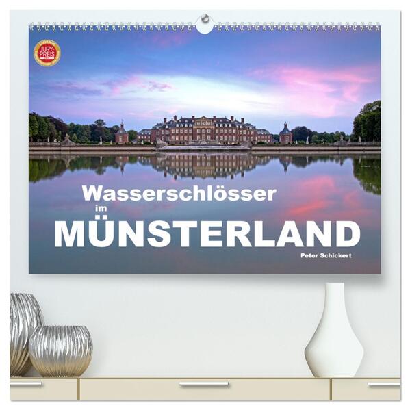 Wasserschlösser im Münsterland (hochwertiger Premium Wandkalender 2026 DIN A2 quer) Kunstdruck in Hochglanz