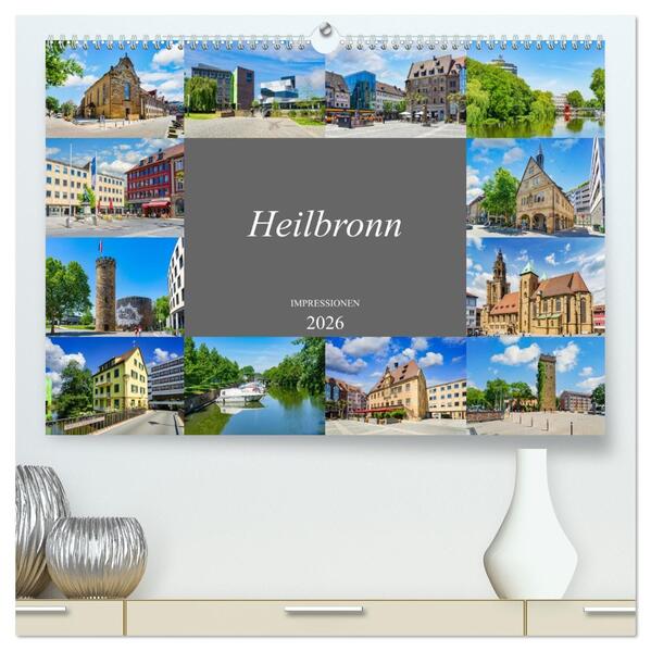 Heilbronn Impressionen (hochwertiger Premium Wandkalender 2026 DIN A2 quer) Kunstdruck in Hochglanz