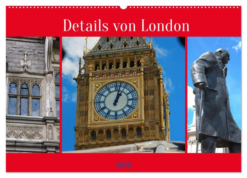 Details von London (Wandkalender 2026 DIN A2 quer) CALVENDO Monatskalender