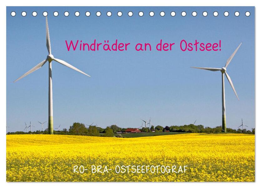 Windräder an der Ostsee! (Tischkalender 2026 DIN A5 quer) CALVENDO Monatskalender