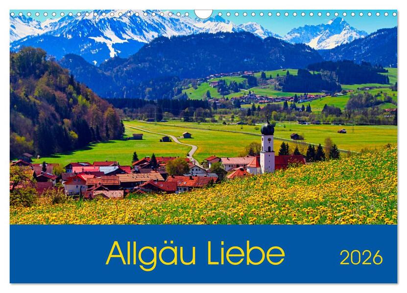 Allgäu Liebe (Wandkalender 2026 DIN A3 quer) CALVENDO Monatskalender