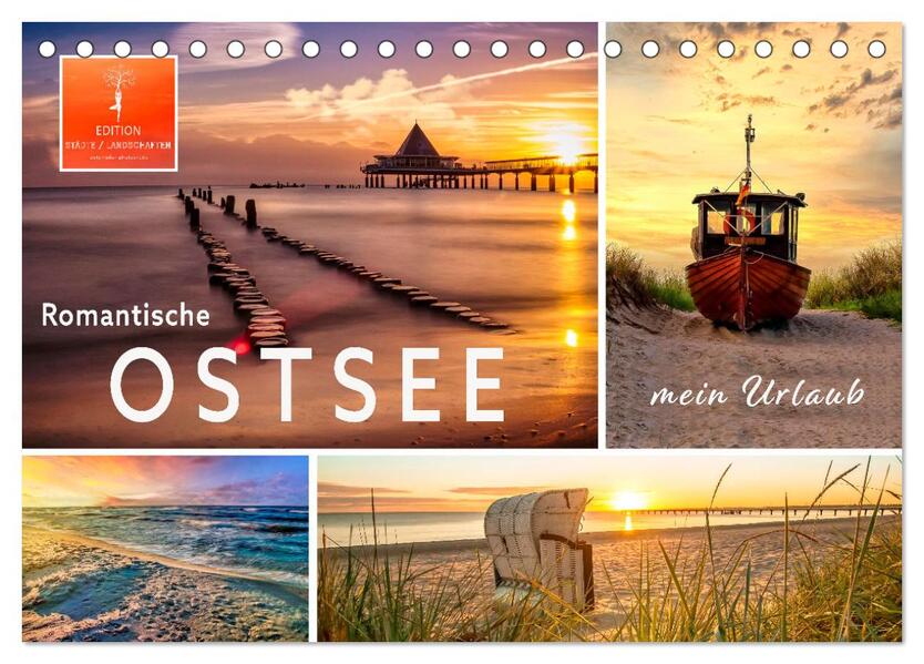 Romantische Ostsee - mein Urlaub (Tischkalender 2026 DIN A5 quer) CALVENDO Monatskalender