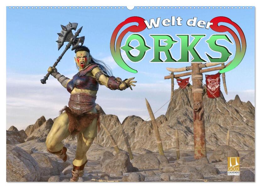 Welt der Orks (Wandkalender 2026 DIN A2 quer) CALVENDO Monatskalender