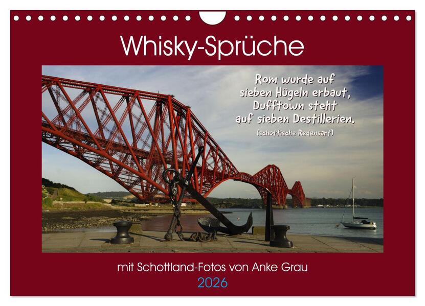 Whisky-Sprüche (Wandkalender 2026 DIN A4 quer) CALVENDO Monatskalender