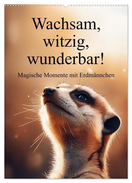 Wachsam witzig wunderbar! - Magische Momente mit Erdmännchen (Wandkalender 2026 DIN A2 hoch) CALVENDO Monatskalender