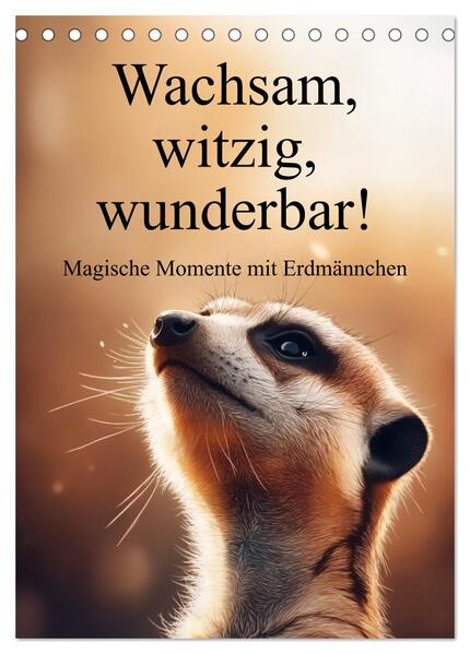 Wachsam witzig wunderbar! - Magische Momente mit Erdmännchen (Tischkalender 2026 DIN A5 hoch) CALVENDO Monatskalender