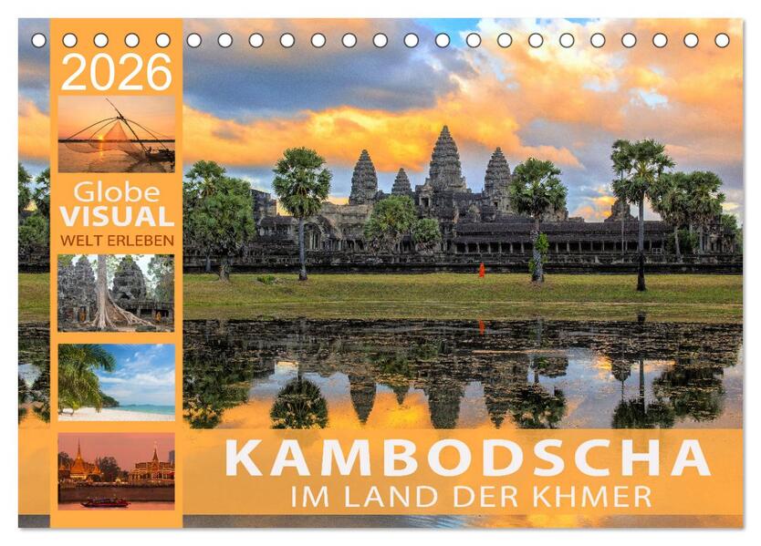 KAMBODSCHA - Im Land der Khmer (Tischkalender 2026 DIN A5 quer) CALVENDO Monatskalender