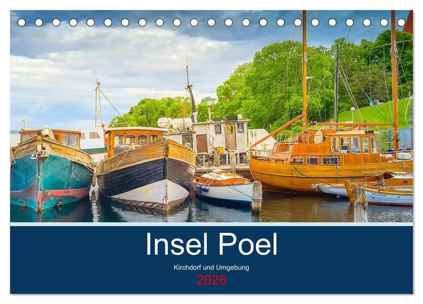 Insel Poel Kirchdorf und Umgebung (Tischkalender 2026 DIN A5 quer) CALVENDO Monatskalender