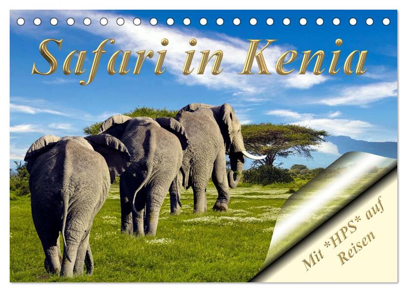 Safari in Kenia (Tischkalender 2026 DIN A5 quer) CALVENDO Monatskalender