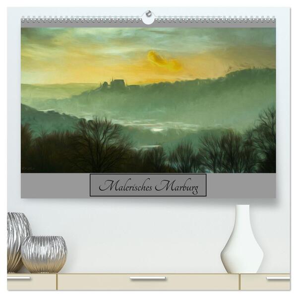Malerisches Marburg (hochwertiger Premium Wandkalender 2026 DIN A2 quer) Kunstdruck in Hochglanz