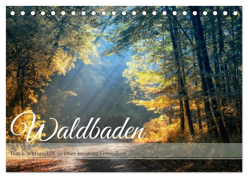 Waldbaden - Durch Achtsamkeit zu einer besseren Gesundheit (Tischkalender 2026 DIN A5 quer) CALVENDO Monatskalender