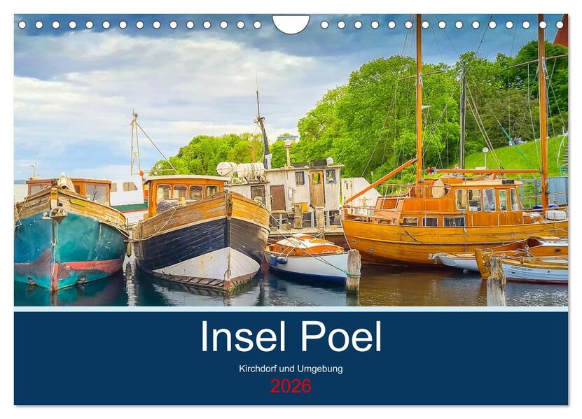Insel Poel Kirchdorf und Umgebung (Wandkalender 2026 DIN A4 quer) CALVENDO Monatskalender