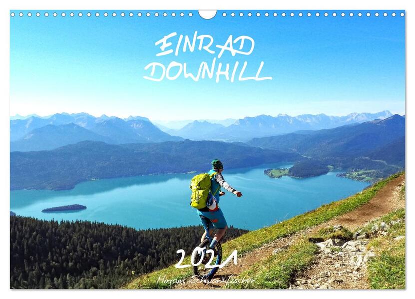 Einrad Downhill (Wandkalender 2026 DIN A3 quer) CALVENDO Monatskalender