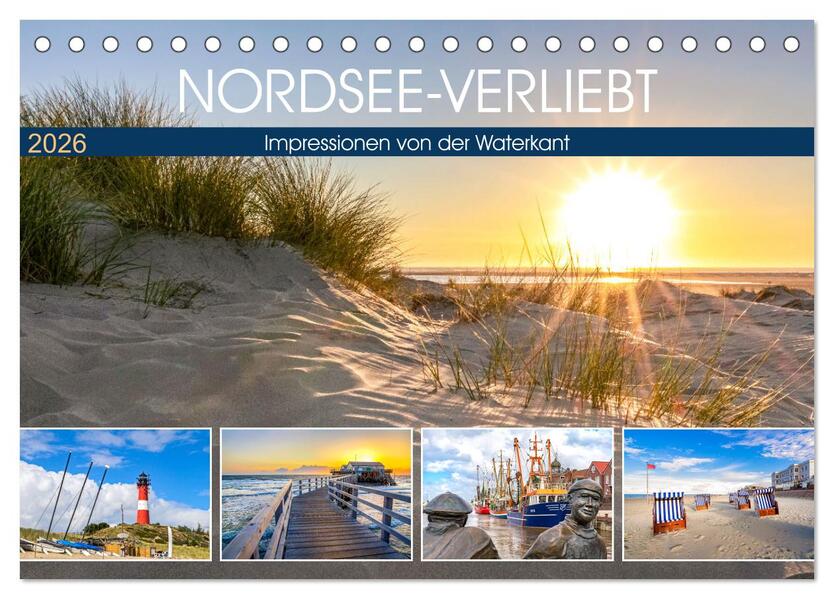 NORDSEE-VERLIEBT (Tischkalender 2026 DIN A5 quer) CALVENDO Monatskalender