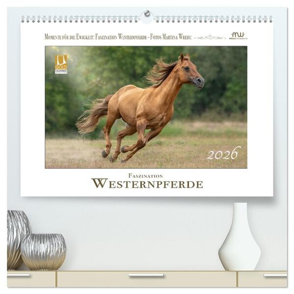 Faszination Westernpferde (hochwertiger Premium Wandkalender 2026 DIN A2 quer) Kunstdruck in Hochglanz