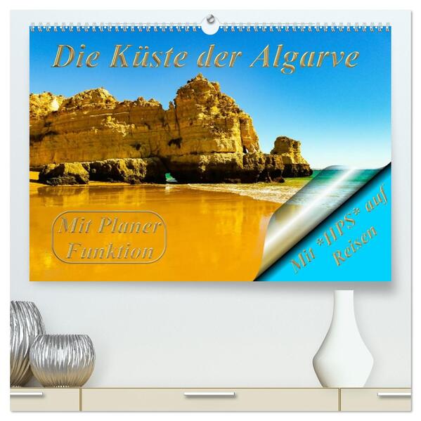 Die Küste der Algarve (hochwertiger Premium Wandkalender 2026 DIN A2 quer) Kunstdruck in Hochglanz
