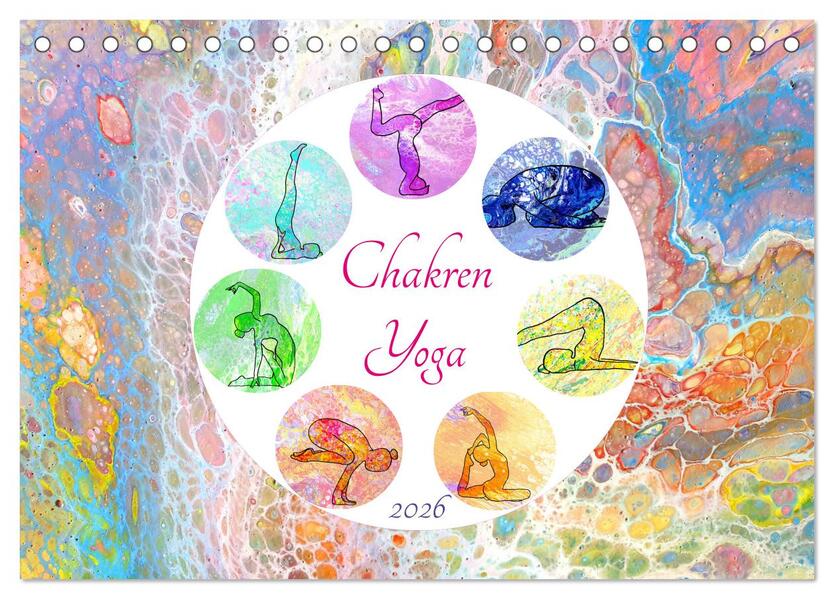 Chakren Yoga (Tischkalender 2026 DIN A5 quer) CALVENDO Monatskalender