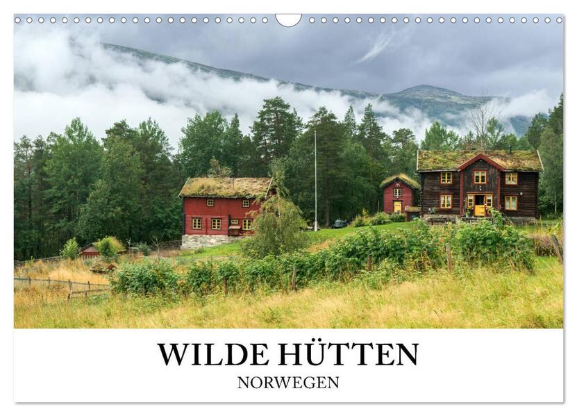 Norwegen Kalender - Wilde Hütten in den Bergen (Wandkalender 2026 DIN A3 quer) CALVENDO Monatskalender