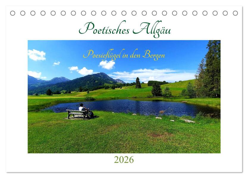 Poetisches Allgäu (Tischkalender 2026 DIN A5 quer) CALVENDO Monatskalender