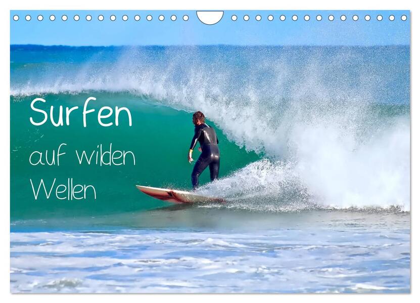 Surfen auf wilden Wellen (Wandkalender 2026 DIN A4 quer) CALVENDO Monatskalender