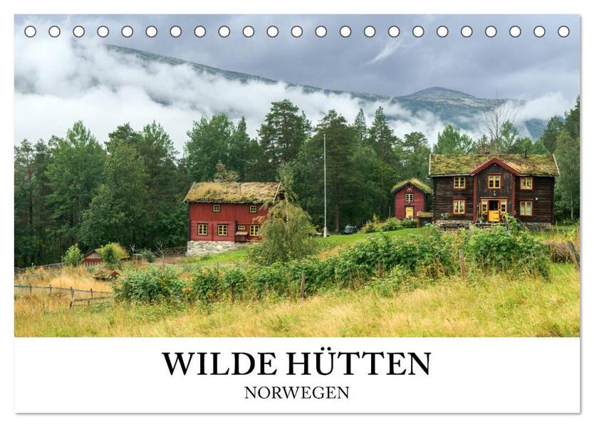 Norwegen Kalender - Wilde Hütten in den Bergen (Tischkalender 2026 DIN A5 quer) CALVENDO Monatskalender