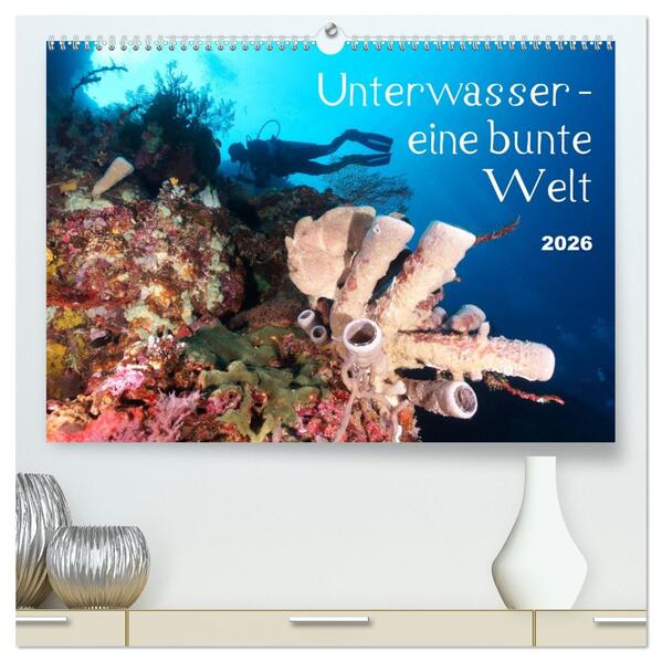 Unterwasser - eine bunte Welt (hochwertiger Premium Wandkalender 2026 DIN A2 quer) Kunstdruck in Hochglanz