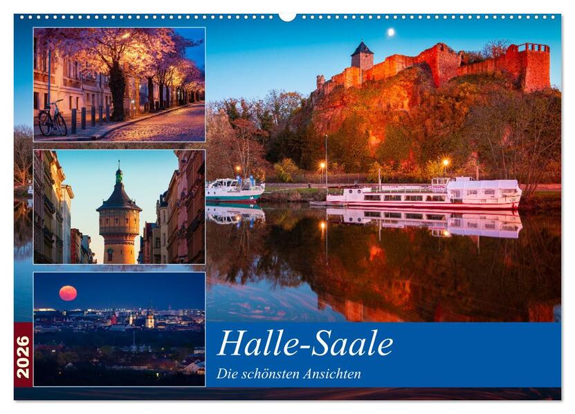Halle-Saale - Die schönsten Ansichten (Wandkalender 2026 DIN A2 quer) CALVENDO Monatskalender
