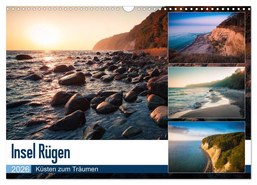 Insel Rügen - Küsten zum Träumen (Wandkalender 2026 DIN A3 quer) CALVENDO Monatskalender