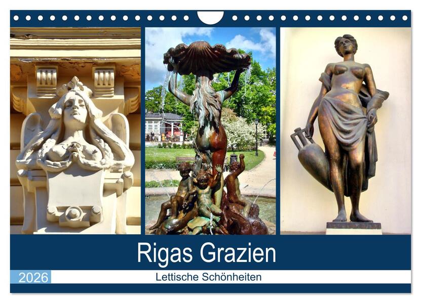 Rigas Grazien - Lettische Schönheiten (Wandkalender 2026 DIN A4 quer) CALVENDO Monatskalender