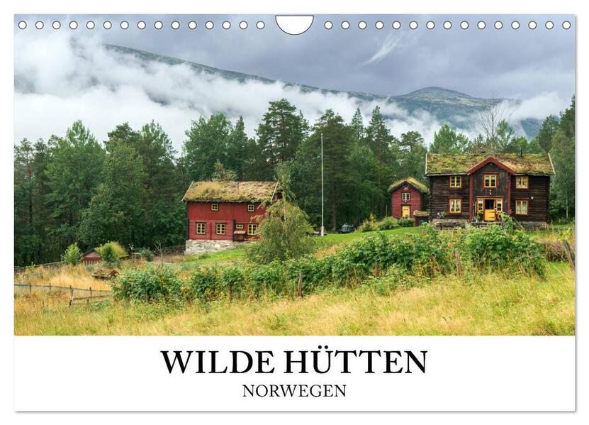 Norwegen Kalender - Wilde Hütten in den Bergen (Wandkalender 2026 DIN A4 quer) CALVENDO Monatskalender