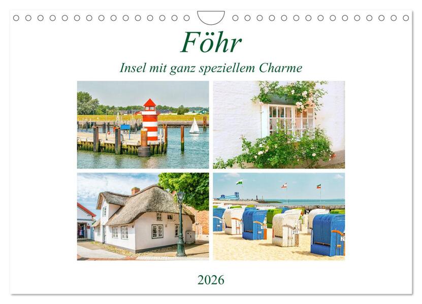 Föhr - Insel mit ganz speziellem Charme (Wandkalender 2026 DIN A4 quer) CALVENDO Monatskalender