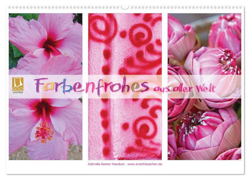 Farbenfrohes aus aller Welt (Wandkalender 2026 DIN A2 quer) CALVENDO Monatskalender