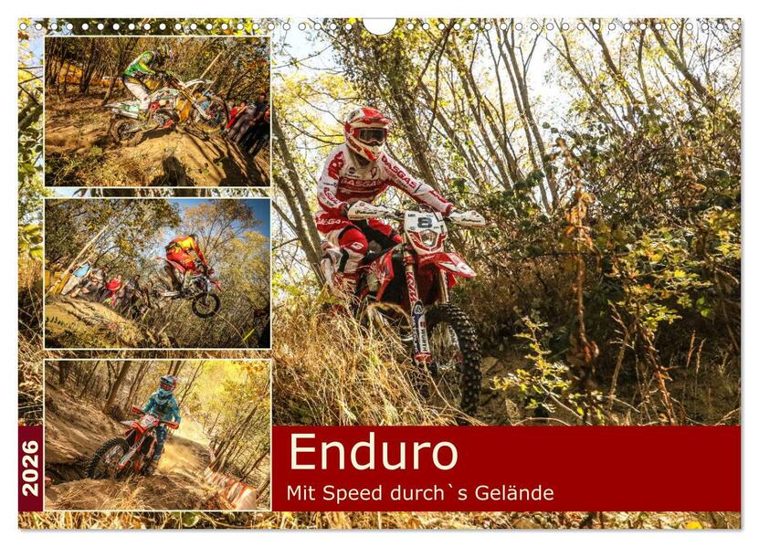 Enduro Mit Speed durch`s Gelände (Wandkalender 2026 DIN A3 quer) CALVENDO Monatskalender