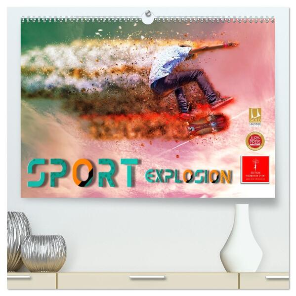 Sport Explosion (hochwertiger Premium Wandkalender 2026 DIN A2 quer) Kunstdruck in Hochglanz