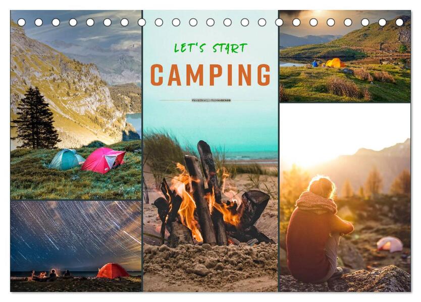 Let's start Camping (Tischkalender 2026 DIN A5 quer) CALVENDO Monatskalender