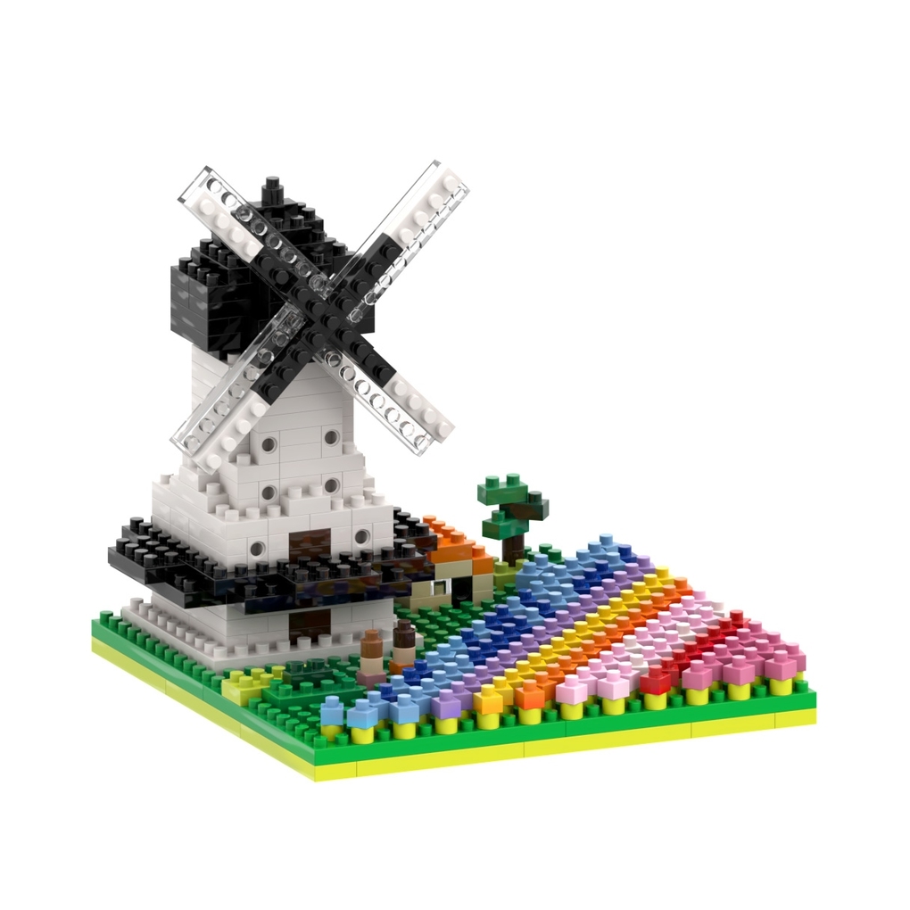 Brixies - Windmühle mit Tulpen Level 3