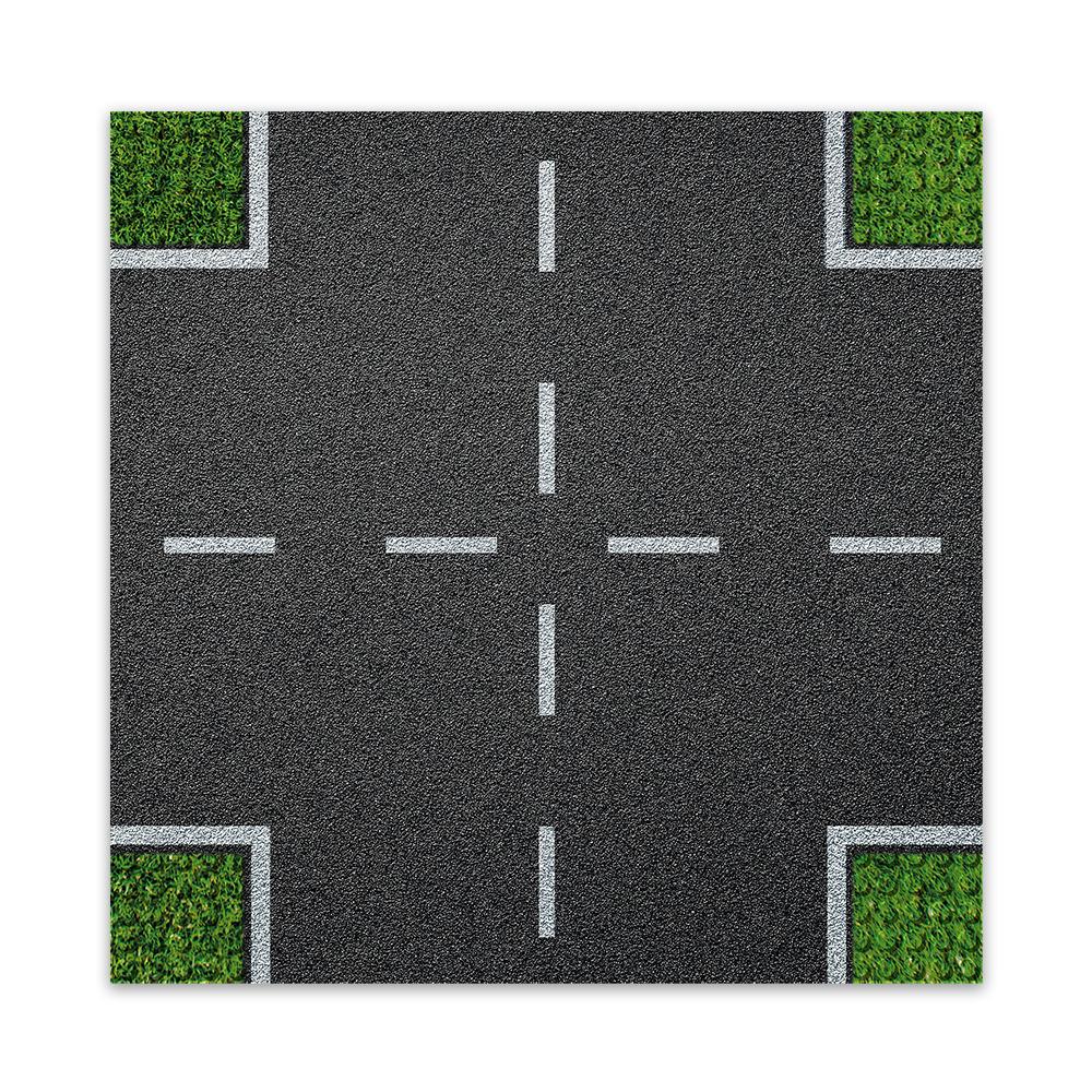 BRIXIES 225007 - Platte 32 x 32 Kreuzung Fotorealistische Bauplatte 1 Stück