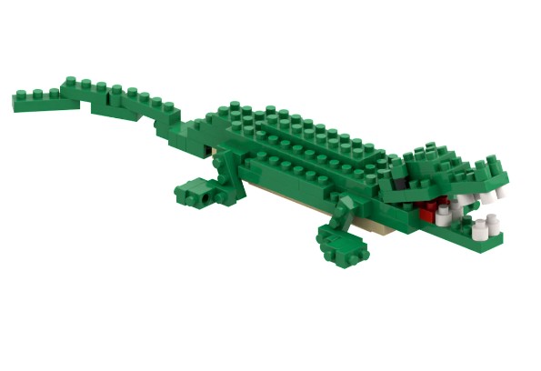 BRIXIES 200286 - Krokodil 3D Konstruktionsbausatz aus Ministeinen 95 Teile