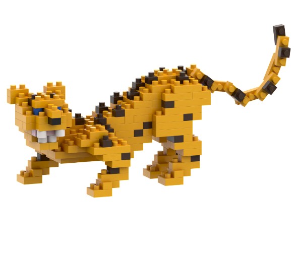 BRIXIES 200291 - Leopard 3D Konstruktionsbausatz aus Ministeinen 184 Teile