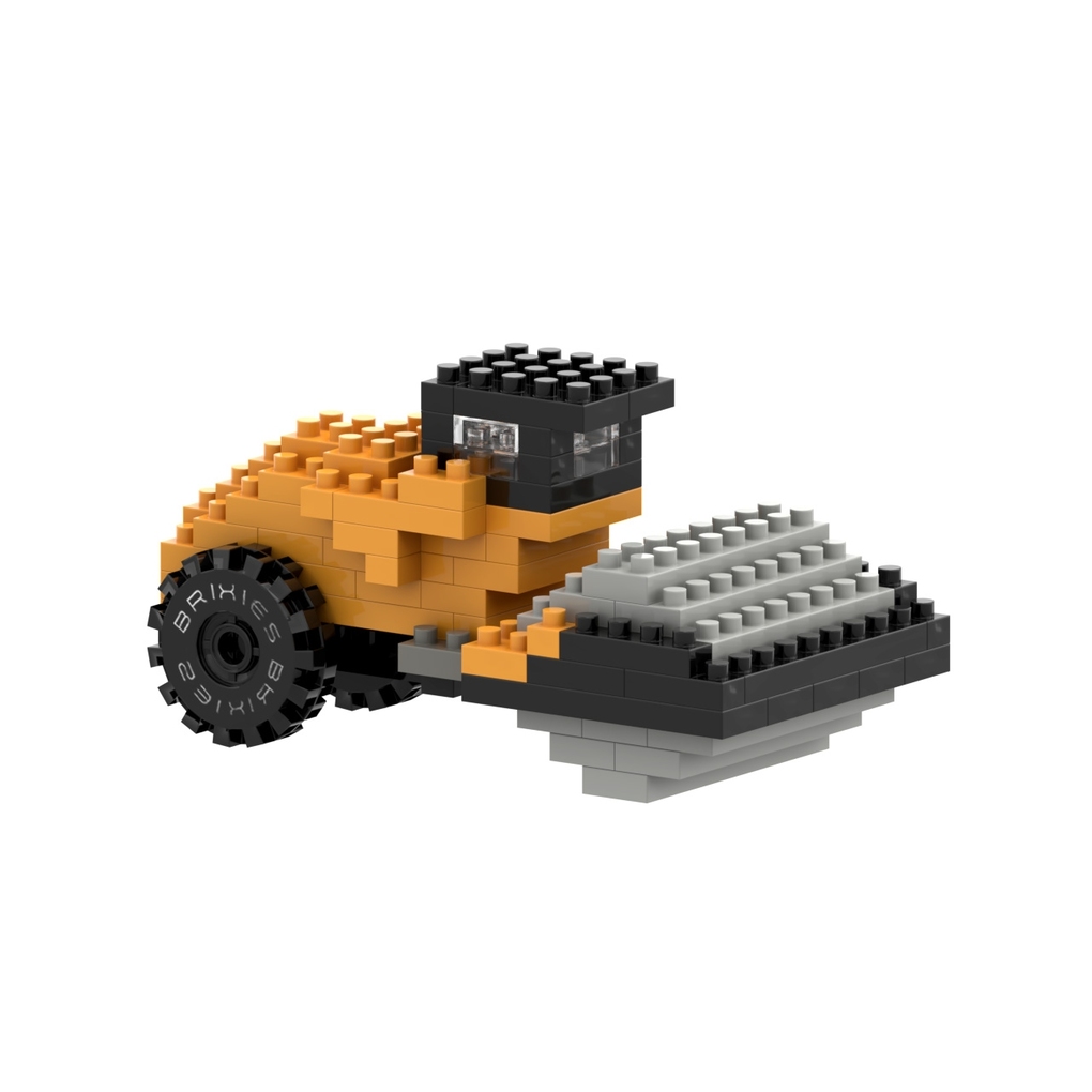 BRIXIES 250003 - JCB Verdichter 3D Konstruktionsbausatz aus Ministeinen 114 Teile