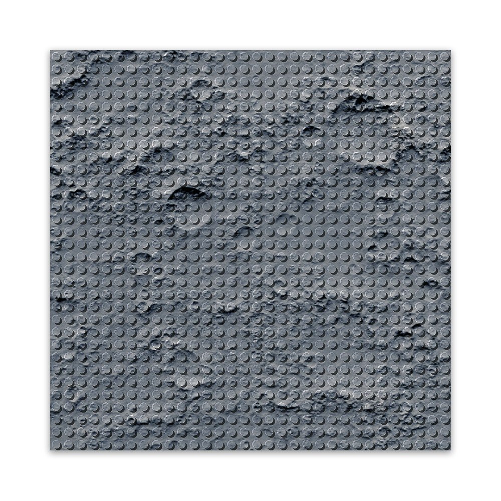 BRIXIES 225004 - Platte 32 x 32 Mond Fotorealistische Bauplatte 1 Stück