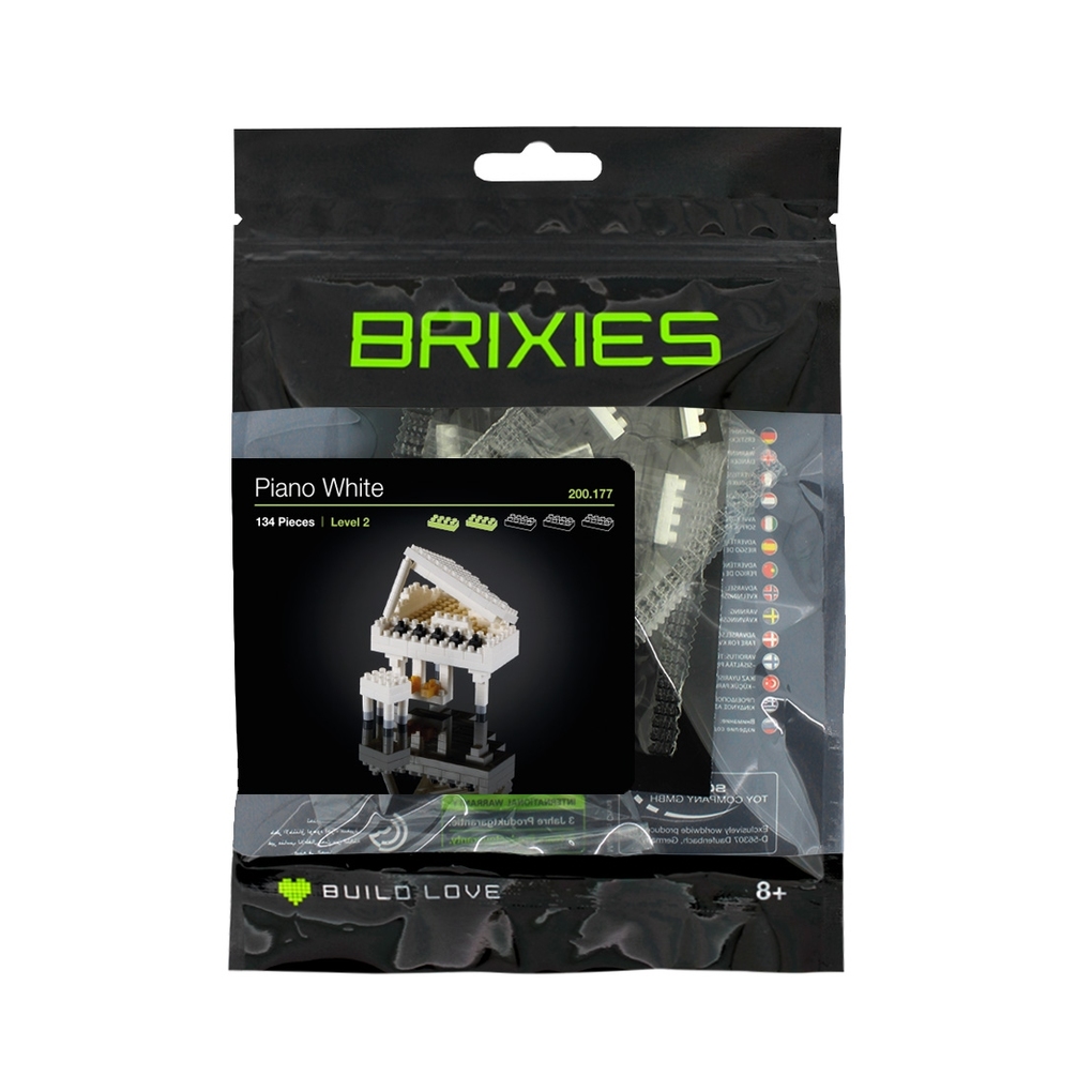 Brixies - Klavier (Flügel) weiß Level 2