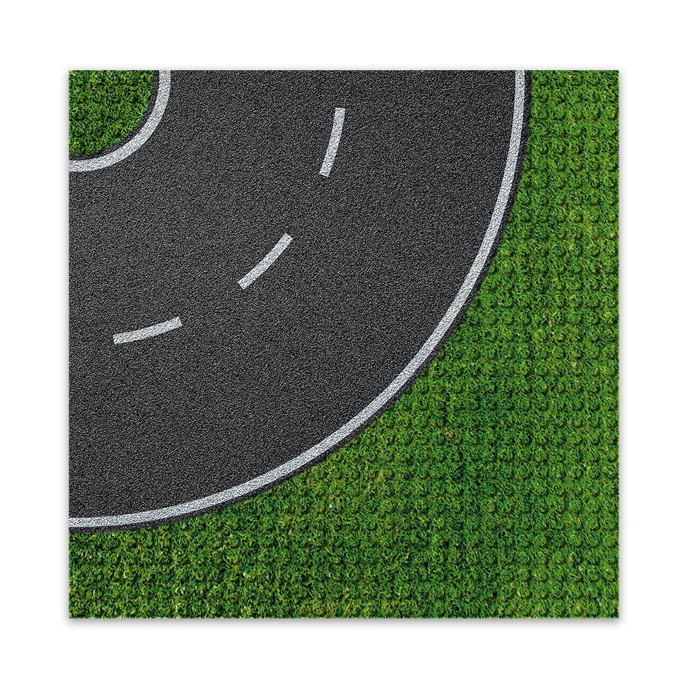 BRIXIES 225006 - Platte 32 x 32 Strasse kurve Fotorealistische Bauplatte 1 Stück