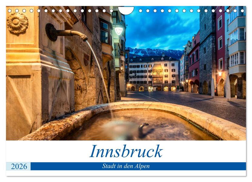 Innsbruck - Stadt in den Alpen (Wandkalender 2026 DIN A4 quer) CALVENDO Monatskalender