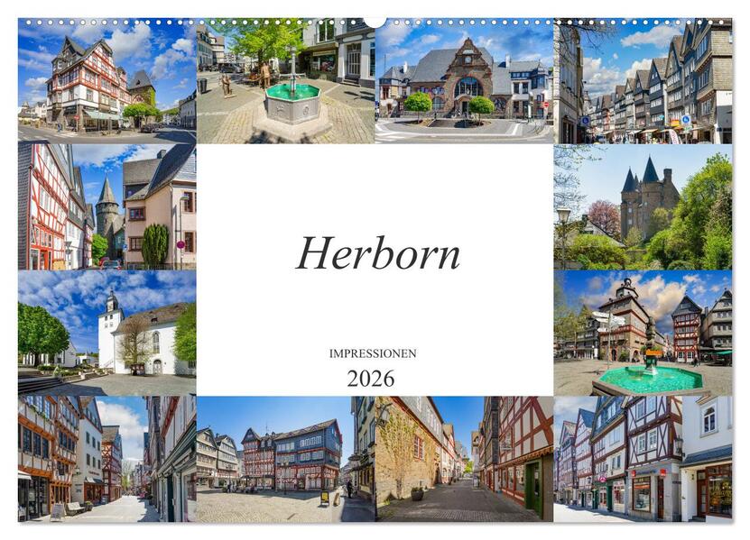 Herborn Impressionen (Wandkalender 2026 DIN A2 quer) CALVENDO Monatskalender