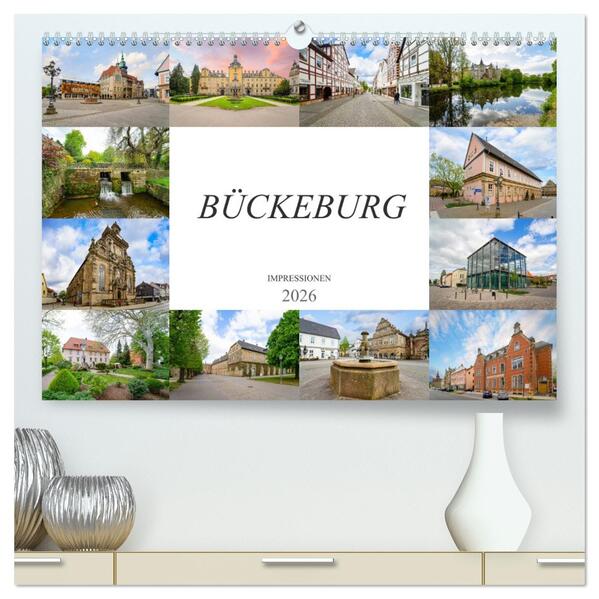 Bückeburg Impressionen (hochwertiger Premium Wandkalender 2026 DIN A2 quer) Kunstdruck in Hochglanz