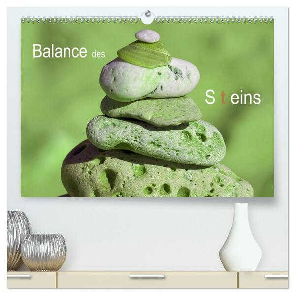 Balance des Steins (hochwertiger Premium Wandkalender 2026 DIN A2 quer) Kunstdruck in Hochglanz