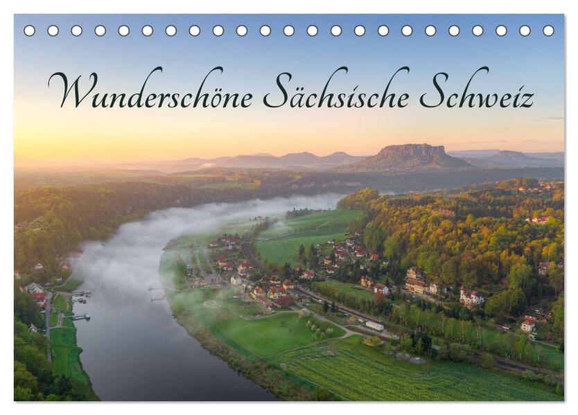 Wunderschöne Sächsische Schweiz (Tischkalender 2026 DIN A5 quer) CALVENDO Monatskalender